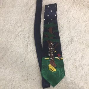 MUSEO Hand Made Christmas Santa Golfing Neck Tie